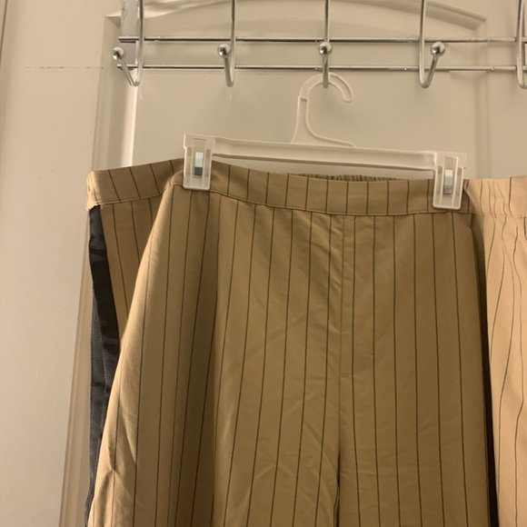 La Ligne Women's Plus Size 1X Trousers Wide Leg Hi Rise Pants Khaki Black - Picture 2 of 10